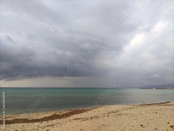 Fototapeta clouds over the sea