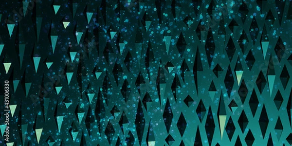 Fototapeta Spiky triangle abstract geometric background 3d illustration