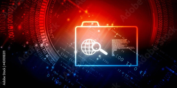 Obraz 2d rendering globe search