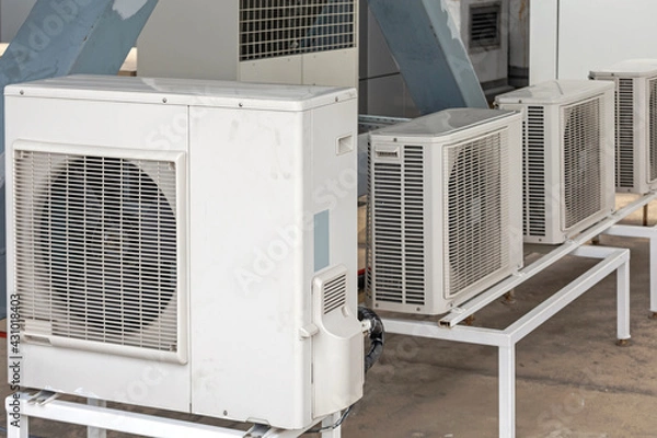 Fototapeta Air Conditioners Roof