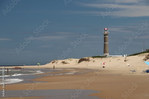 Obraz Spring morning at the lighthouse beach.