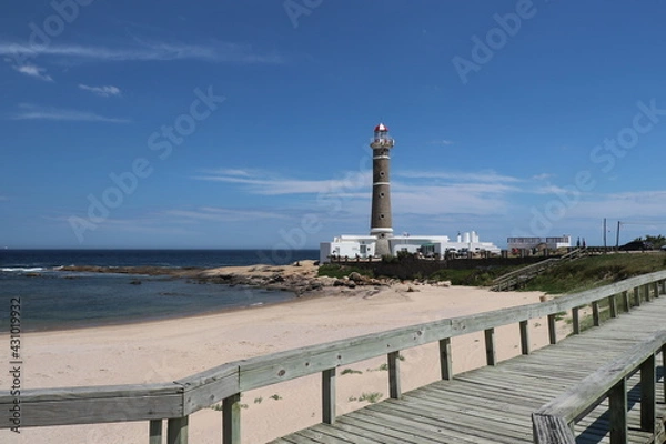 Obraz Spring morning at the lighthouse beach.