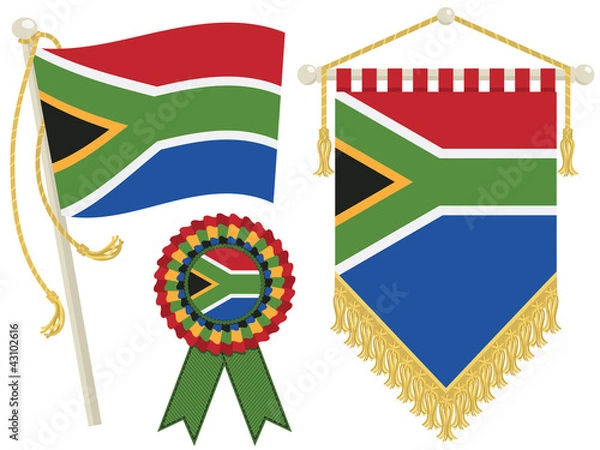 Obraz south africa flags