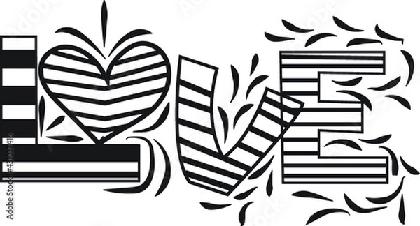 Obraz LOVE COLORING PAGE
