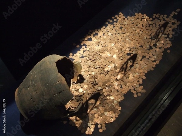 Obraz Ancient treasure, Scattered Coins