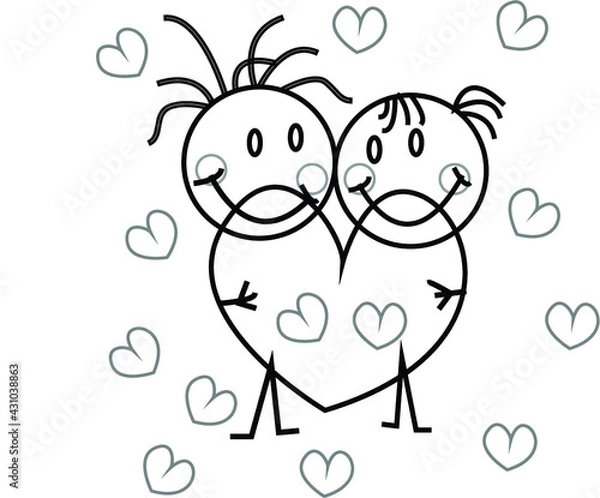 Obraz LOVE COLORING PAGE