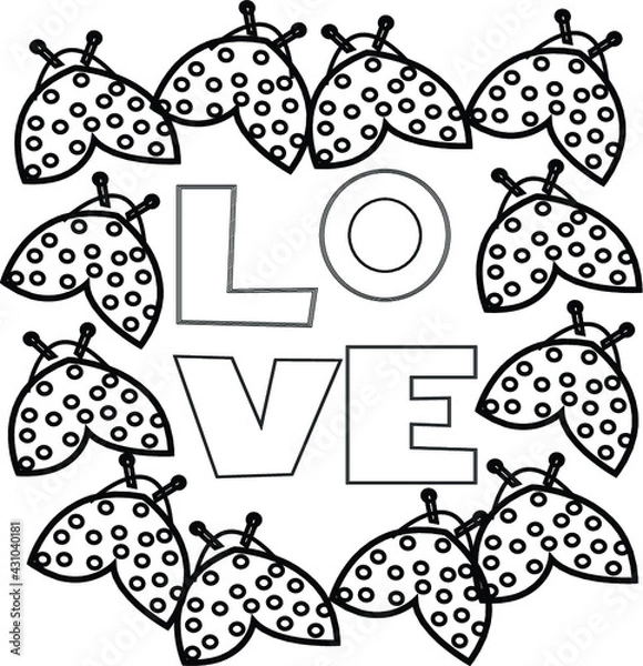 Obraz LOVE COLORING PAGE