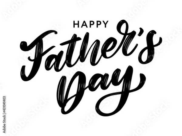 Obraz Happy fathers day. Lettering. Holiday calligraphy text