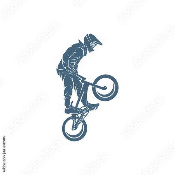 Obraz BMX design vector illustration, Creative BMX logo design concept template, symbols icons