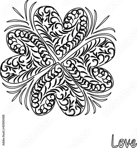 Obraz LOVE COLORING PAGE