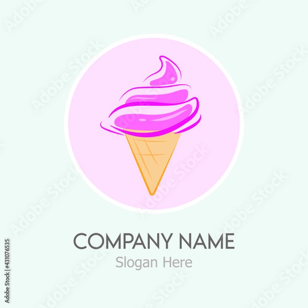 Obraz ice cream on a white background