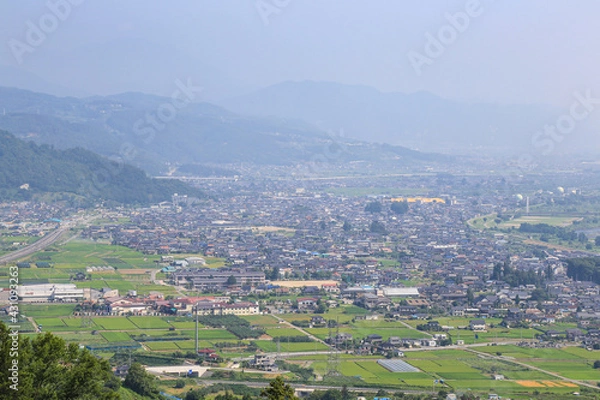 Fototapeta 姨捨駅からの眺め