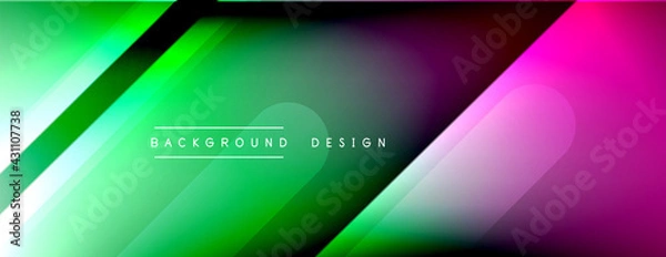 Obraz Dynamic lines abstract background. 3D shadow effects and fluid gradients. Modern overlapping forms