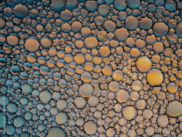 Obraz Oil bubbles on the water surface