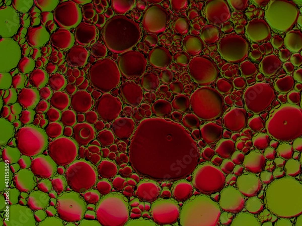 Obraz Oil bubbles on the water surface