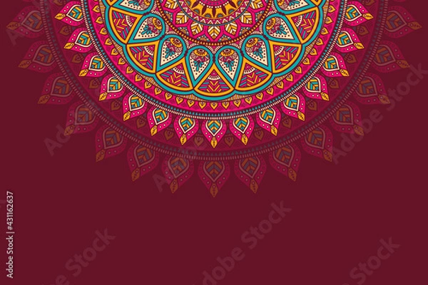 Fototapeta Colorful background with mandala template