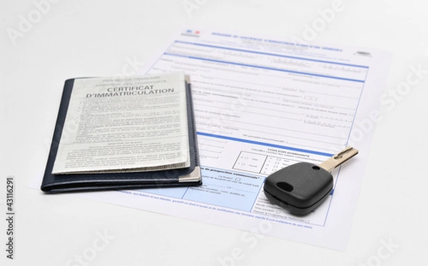 Fototapeta Changement d'immatriculation