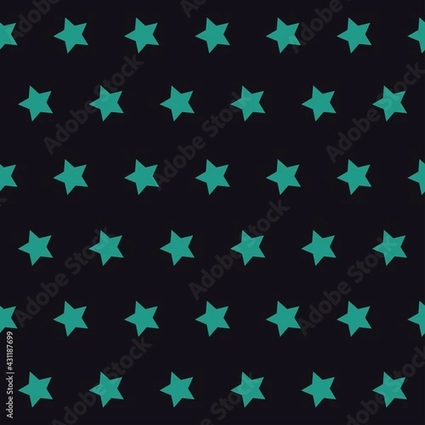 Fototapeta blue star print, vector seamless pattern for clothing or print