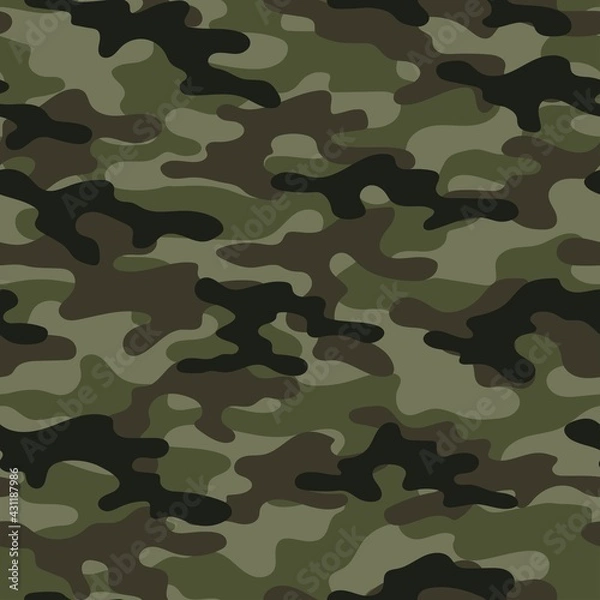 Fototapeta military camouflage. vector seamless print. army camouflage for clothing or printing