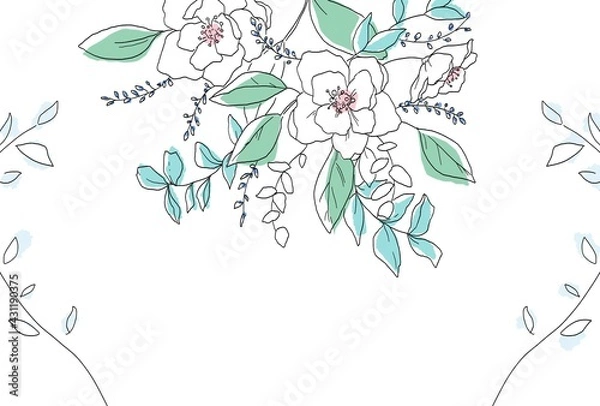 Obraz シンプルなお花のイラスト