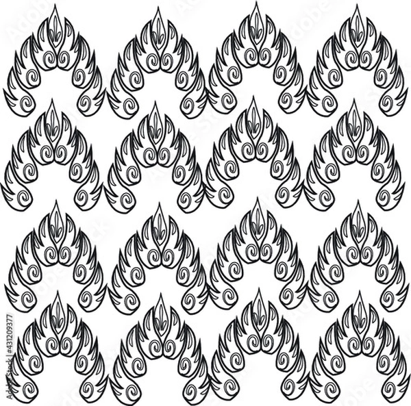 Fototapeta seamless pattern coloring page
