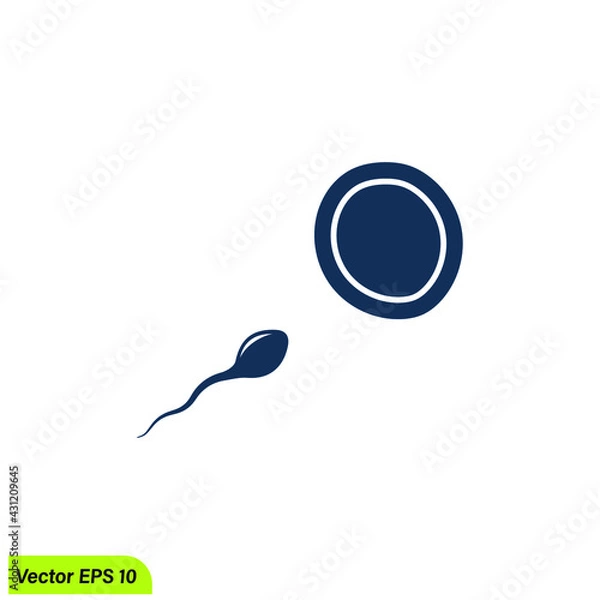 Fototapeta sperm icon fertility symbol simple design element