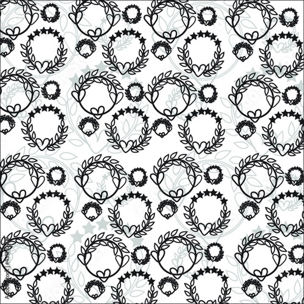 Fototapeta black and white seamless pattern coloring page