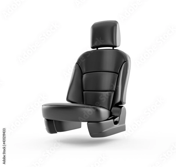 Obraz Car seat isolated on white background. 3d rendering