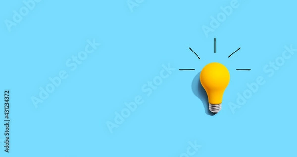Obraz Yellow light bulb