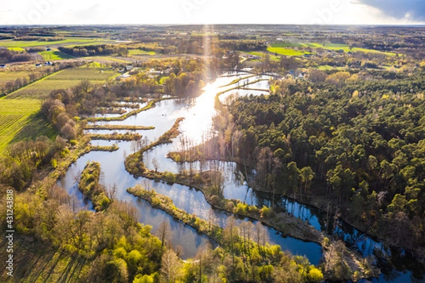 Fototapeta Ponds in the village of Strobów