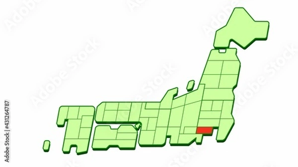 Fototapeta 簡略した日本地図