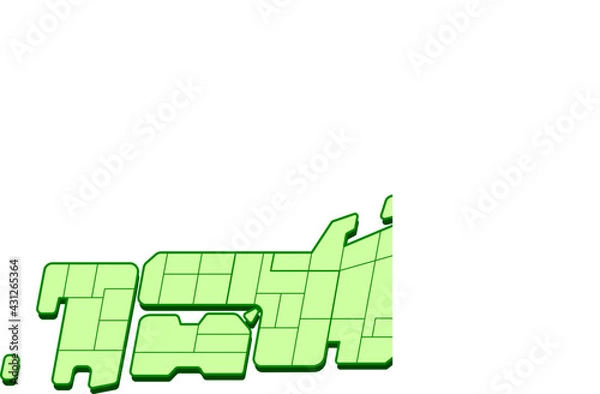 Fototapeta 簡略した日本地図