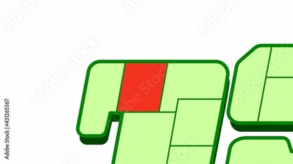 Fototapeta 簡略した日本地図