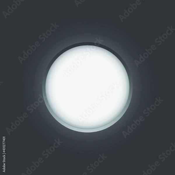 Fototapeta Fingerprint on Finger scan button Vector illustration
