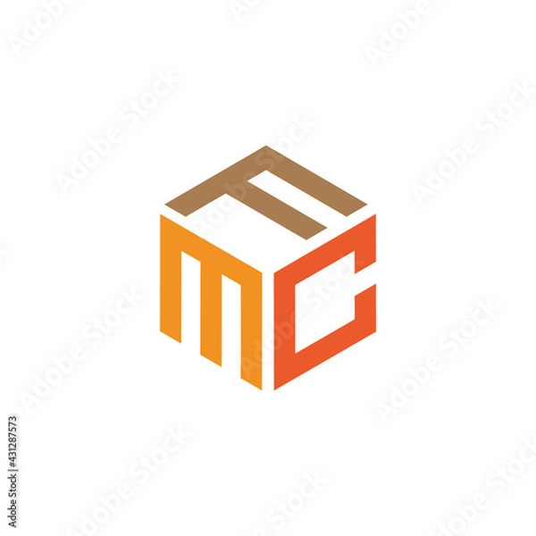 Fototapeta Hexagon design with the letters FMC