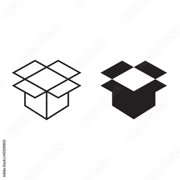 Obraz box vector illustration. Flat design style