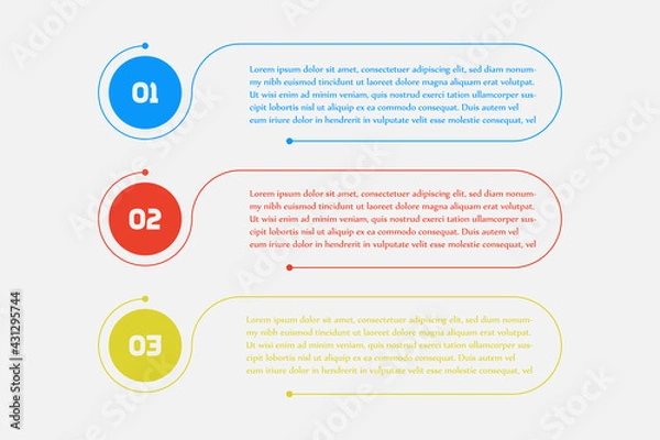 Fototapeta Business process. Gradient step by step. Vector business template for presentation. Business process