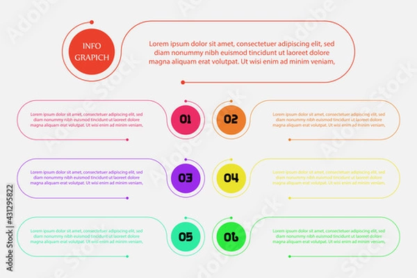 Fototapeta Business process. Gradient step by step. Vector business template for presentation. Business process