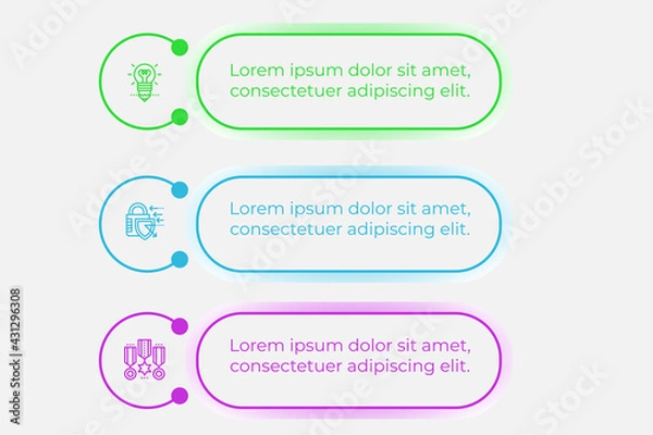 Fototapeta Business process. Gradient step by step. Vector business template for presentation. Business process
