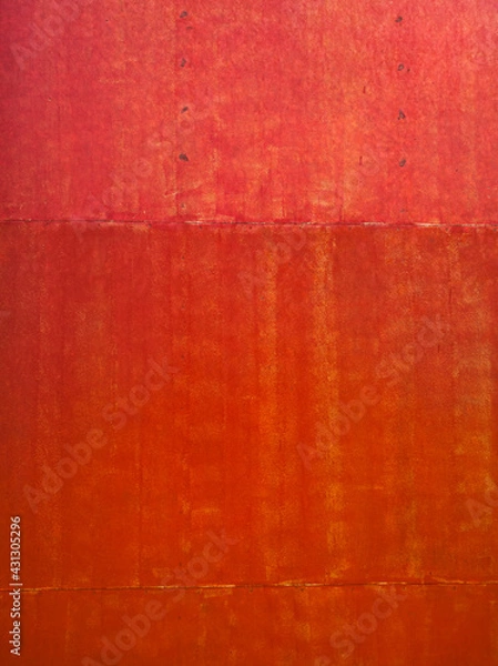 Obraz old red metal sheet surface with painting brush pattern