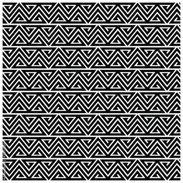 Obraz Maori Logo - Samoan Tribal Tattoo Symbol Polynesian Pattern Decoration Motif Isometric Triangle Hawaian style Ethnic Decor Tiki