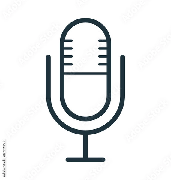 Fototapeta Mic Vector Icon