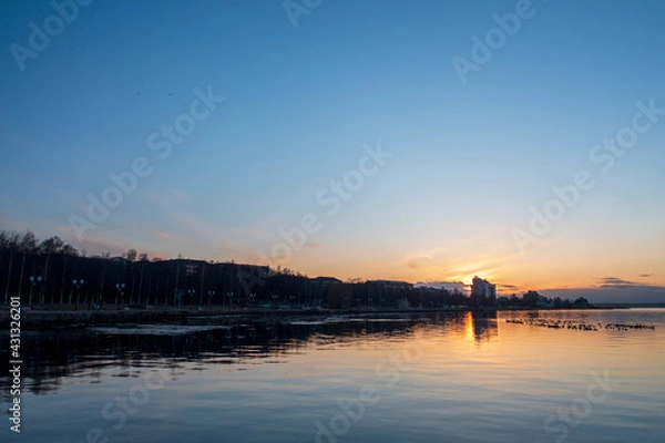 Obraz sunset on the lake