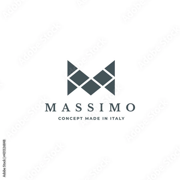 Obraz M Letter Logo Lettermark Monogram - Typeface Type Emblem Character Trademark