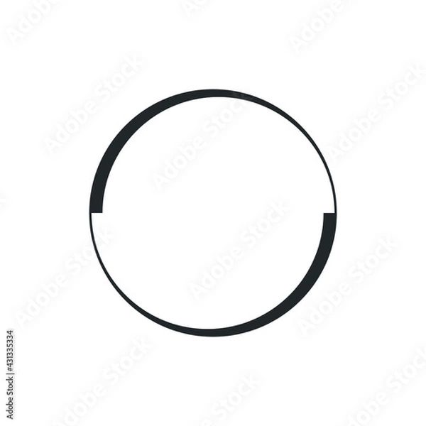 Fototapeta Vortex Circle logo abstract circle shape - spiral motion twirl twist curve rotation spin whirlpool radial warp geometric shape for businesses - spinning circle