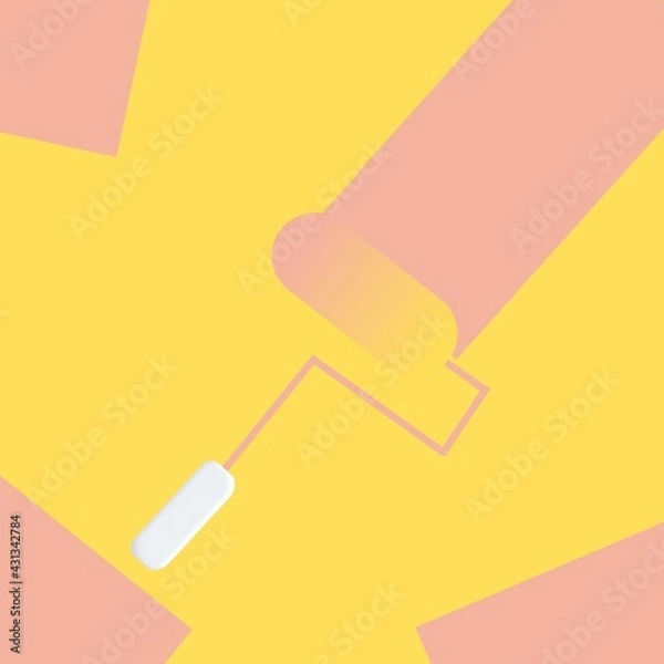 Obraz Abstract painting roller brush design pattern