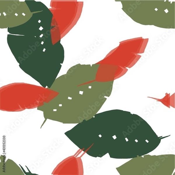 Fototapeta Colorful leaves abstract design pattern artwork