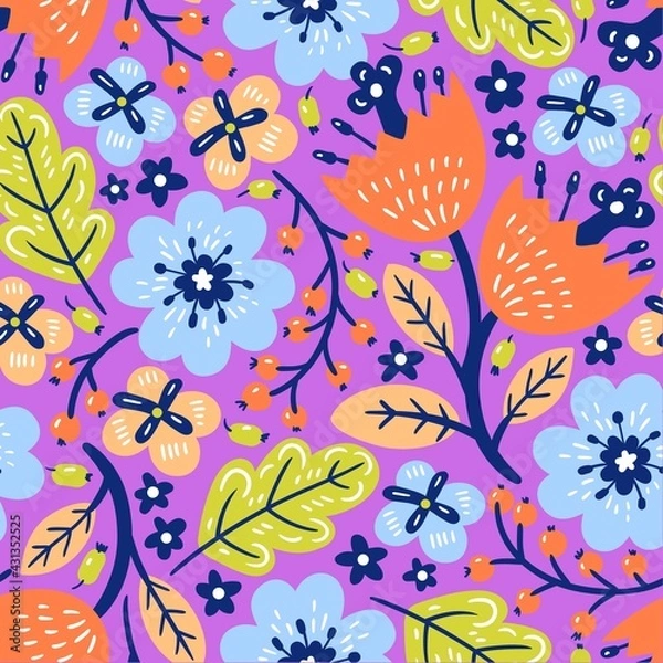Fototapeta abstract flowers design pattern for decoration