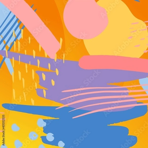 Obraz abstract object shapes design pattern artwork