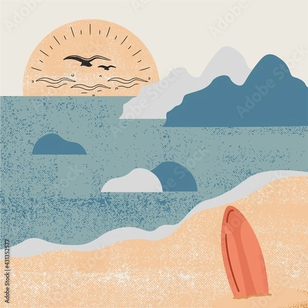 Fototapeta abstract beech rising sun design pattern